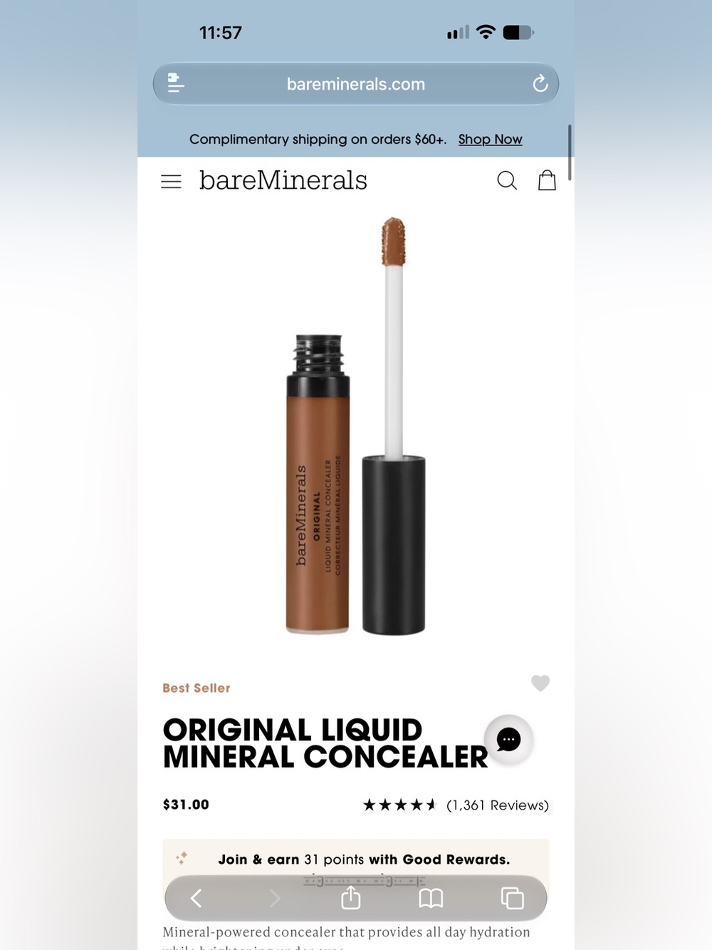 bareMinerals Original Liquid Mineral concealer